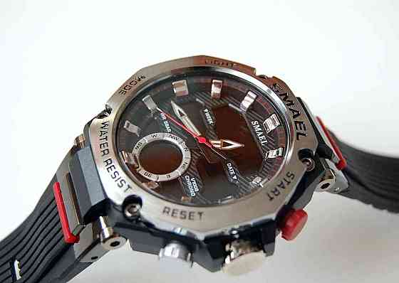 SMAEL 8069 Black Dual-Time pánske vodotesné športové hodinky 