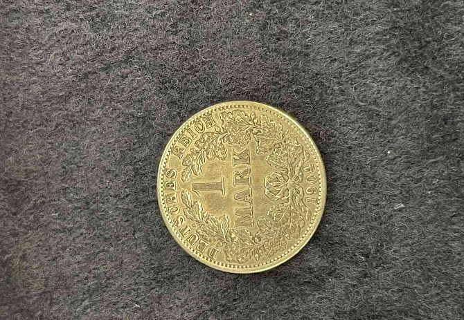 Stříbrná mince 1 Mark Praha - foto 1