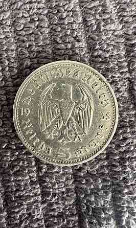 Stříbrná mince 5 Mark F 1935 Praha