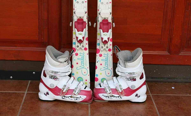 лыжи для девочек dynastar Scarlet 110 см, лыжные ботинки Пухов - изображение 2