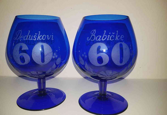 Beveled glasses &quot;55&quot;, &quot;Grandma 60&quot;, &quot;Grandpa 60&quot; Bratislava - photo 1