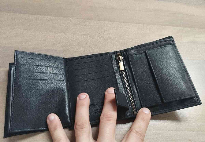 Черный кожаный кошелек ❗ Прьевидза - изображение 6