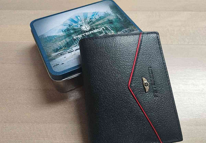 Black leather wallet ❗ Prievidza - photo 1
