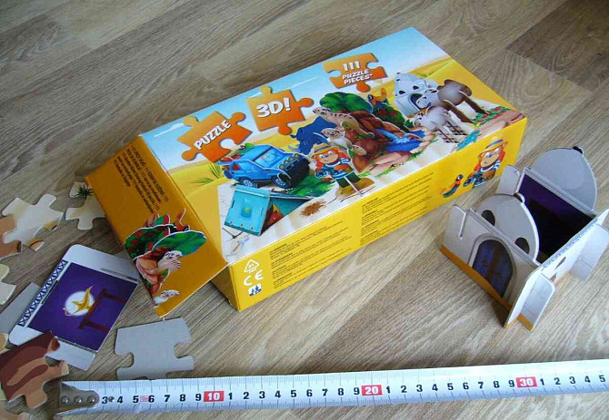 3D puzzle gyerekeknek - 111 db (sivatag, szikla, sátor, autó, állatok) Pelhřimov - fotó 1