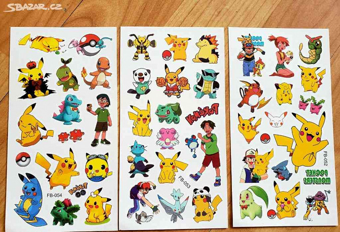 kids pokemon pokemon tattoos Jablonec nad Nisou - photo 3