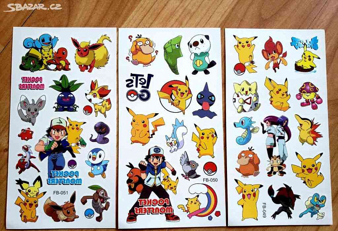 kids pokemon pokemon tattoos Jablonec nad Nisou - photo 4