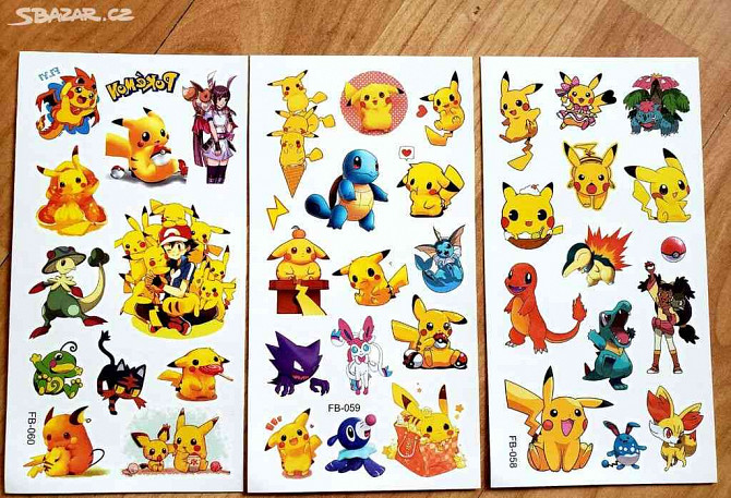 dětské tetovačky Pokemon  Pokémon Jablonec nad Nisou - foto 1