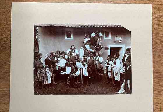 Václav Bartoň - Na svatbě (1906), 4 originálne fotografie Pozsony