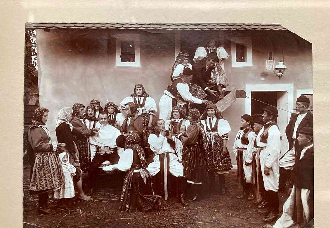 Václav Bartoň – Bei der Hochzeit (1906), 4 Originalfotos Bratislava - Foto 2