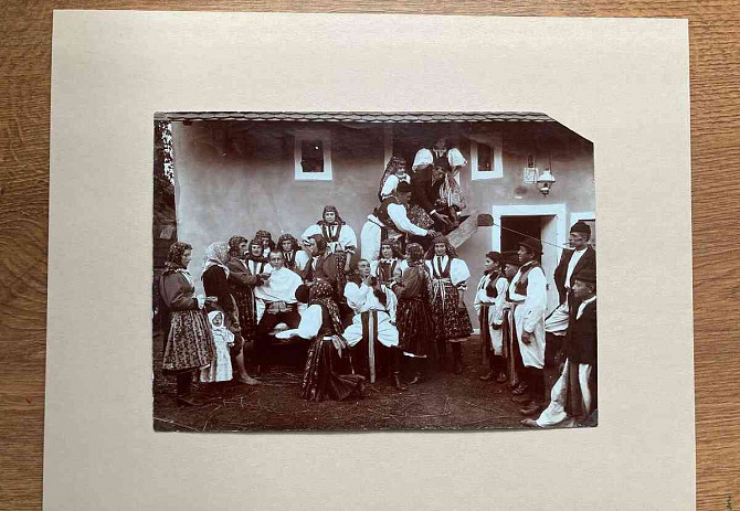Václav Bartoň – Bei der Hochzeit (1906), 4 Originalfotos Bratislava - Foto 1