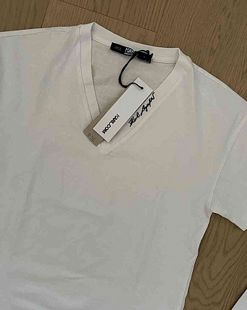 Karl Lagerfeld póló XS fehér szintén S-en Pozsony - fotó 3