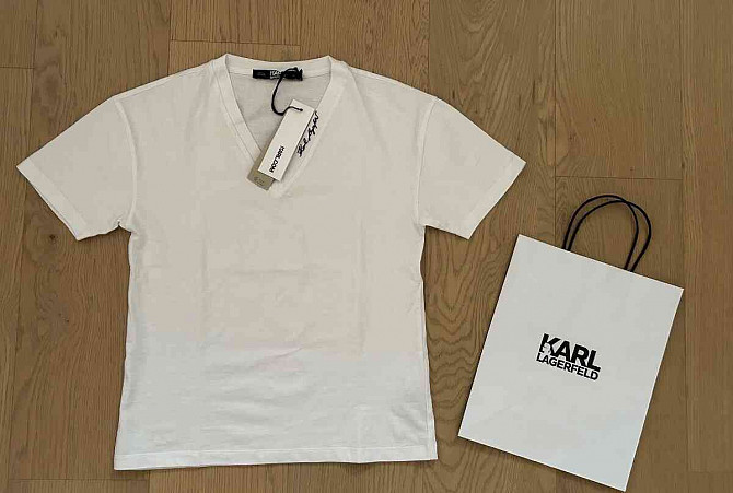 Karl Lagerfeld póló XS fehér szintén S-en Pozsony - fotó 4