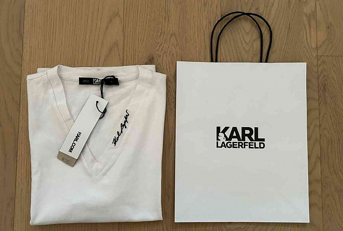 Футболка Karl Lagerfeld XS белая также на S Братислава - изображение 1