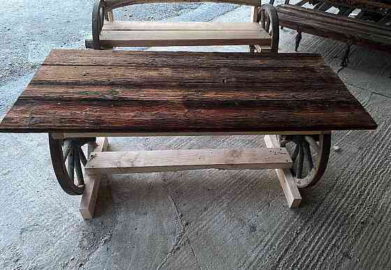 Predám jedinečné drevené lavice a stôl Kischützneustadt