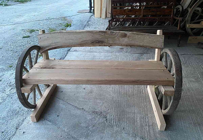 Продам уникальные деревянные лавочки и стол. Кисуцке-Нове-Место - изображение 2