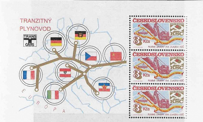 153937309. Briefmarken der Tschechoslowakei zu verkaufen - Plynovod 1984 Neuhäusel - Foto 1