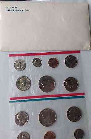 United States Mint set 198081 sada minci Trencsén