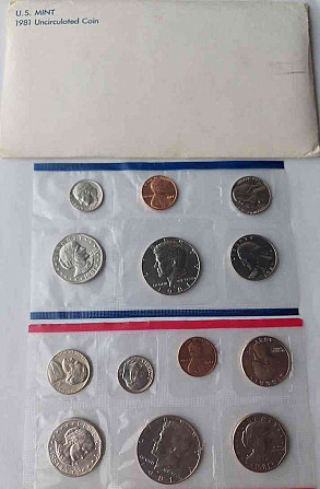 Набор монет Монетного двора США 198081 комплект монет Тренчин - изображение 2