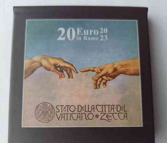 Vatikan 20 euro 2023 Stvorenie Adama v etue Trentschin