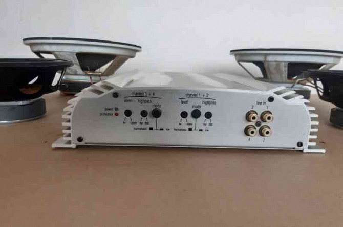 Car amplifier HPB-504 4CH Carpower 500W - complete set Zilina - photo 2