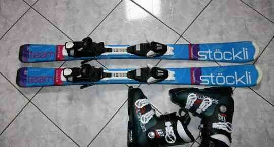 Лыжи STOCKLI 110 см, лыжные ботинки Salomon Пухов - изображение 1