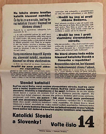 2 předvolební plakáty kolem roku 1925-1930 Bratislava - foto 2