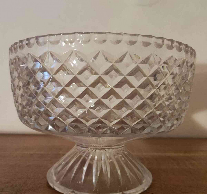 стеклянная ваза для фруктов в стиле ретро Нитра - изображение 1