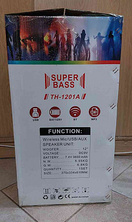 PARTY BOX --TH-1201A-SUPER BASS Kassa - fotó 7