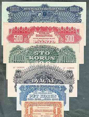Staré bankovky KOMPLET SESTAVA 1944 pěkný stav Прага