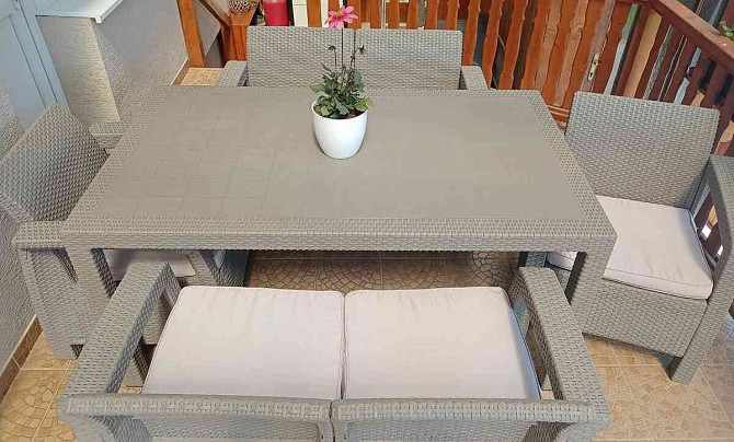 Rattan ülőgarnitúra + asztal Galgóc - fotó 1