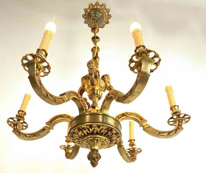 Massive Mazarin bronze chandelier Prague - photo 1