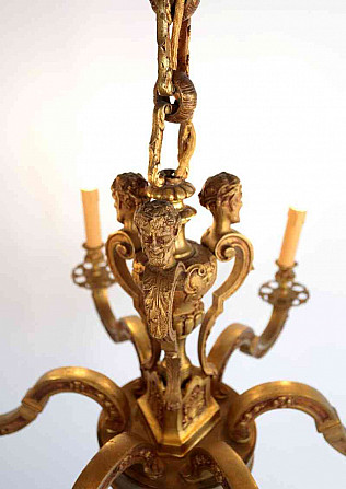 Masszív Mazarin bronz csillár Prága - fotó 5