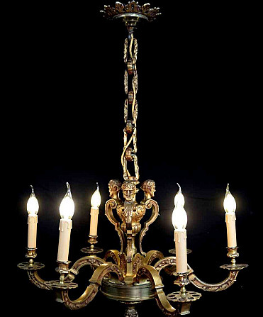 Masszív Mazarin bronz csillár Prága - fotó 9