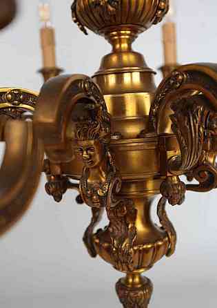 Starožitný francouzský bronzový lustr Mazarin Praha