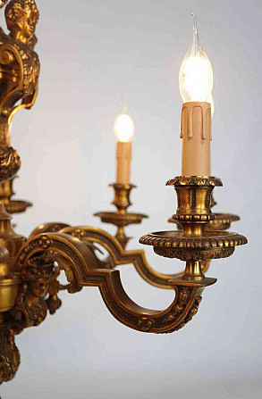 Antique French Mazarin bronze chandelier Prague - photo 6