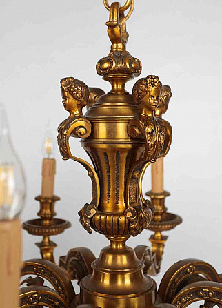 Antique French Mazarin bronze chandelier Prague - photo 3