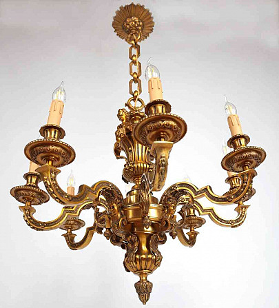 Antique French Mazarin bronze chandelier Prague - photo 8