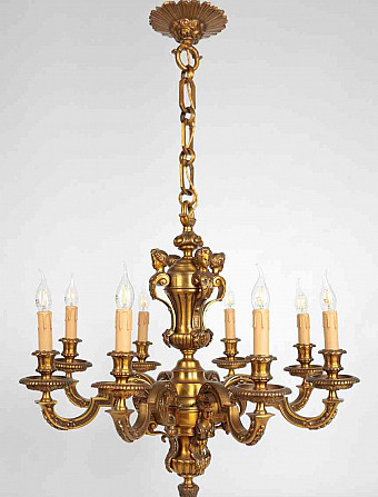 Antique French Mazarin bronze chandelier Prague - photo 2