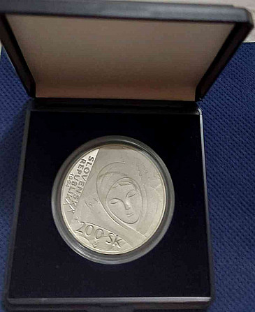 Stříbrná pamětní mince 200 Kč 1994, Janko Alexy proof Bratislava - foto 2