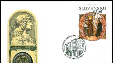 KAUFEN Sie den Istropolitan-Numismatikumschlag 2017 mit einer 2-Euro-Münze Bratislava - Foto 1