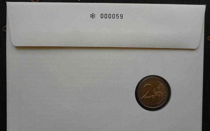 VÁSÁRLÁS 2012... Numizmatikai borító 2 eurós érmével, 10 év. TYE euró Pozsony - fotó 2