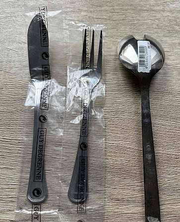&quot;NEW&quot;Guy Degrenne fish knife and fork + salad spoon Bratislava - photo 1
