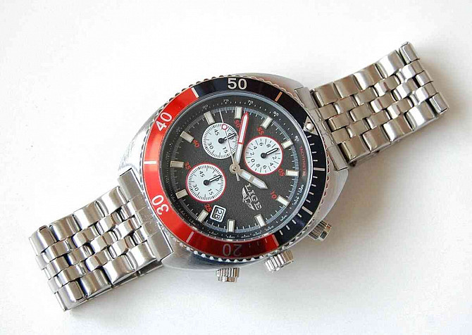 LIGE 8988 TURTLE Red-Blue - pánske luxusné hodinky  - foto 5