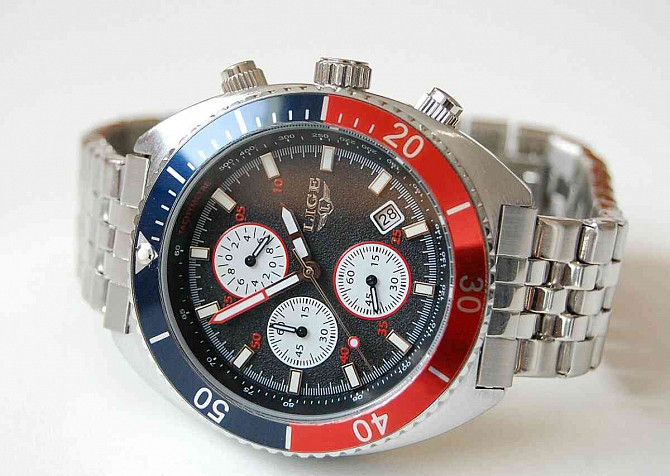 LIGE 8988 TURTLE Red-Blue - men's luxury watch  - photo 3