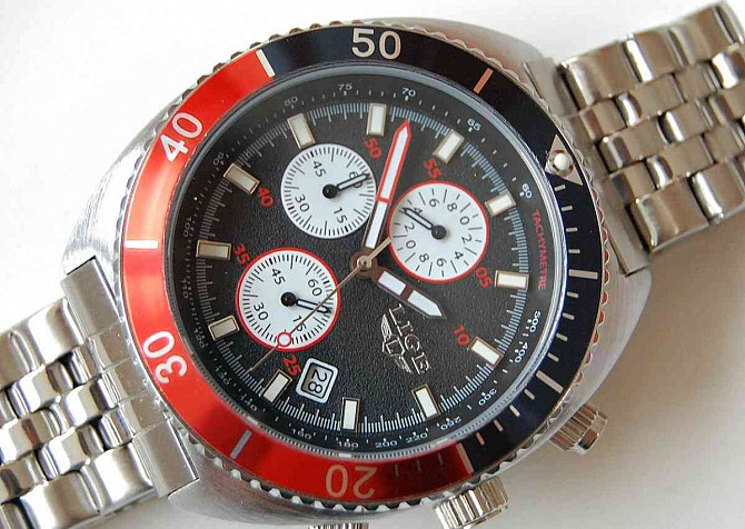 LIGE 8988 TURTLE Red-Blue - pánské luxusní hodinky  - foto 2