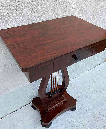 Biedermeier líra asztal - (líra) Érsekújvár - fotó 4