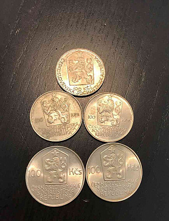 100-Kcs-Silbermünzen Bratislava - Foto 2