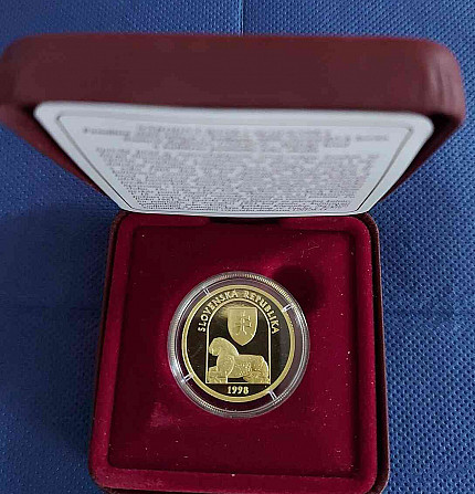 Золотая памятная монета, 5000 ск, 1998 г., Спишский замок - Отличное состояние Братислава - изображение 1